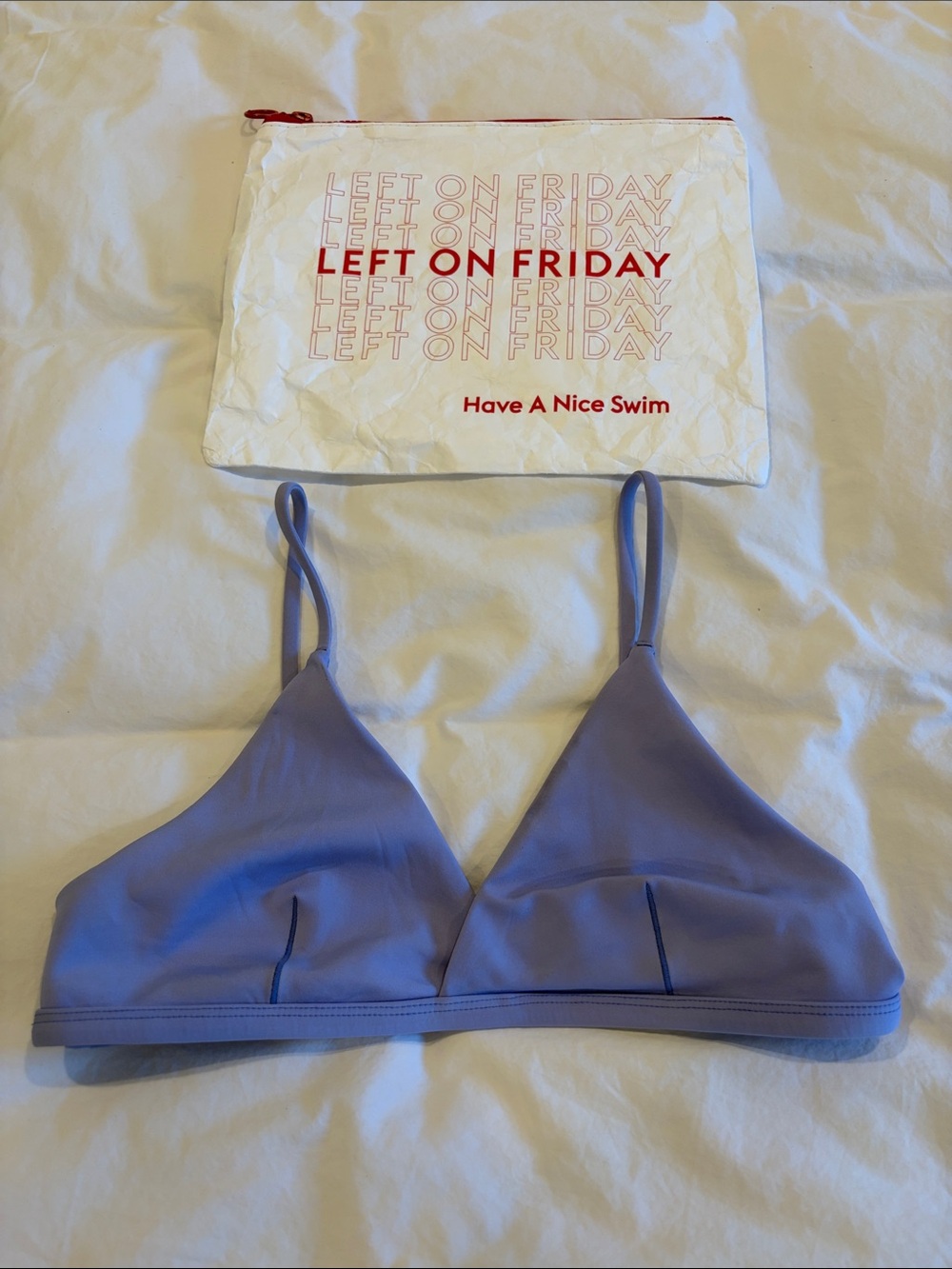 Left On Friday Lavender High-Waist Triangle Bikini - Picture 2 of 4